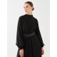 Classic Crew Neck Stone Embroidered Long Sleeve Women's Evening Dress
