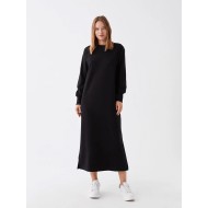 Modest Crew Neck Straight Long Sleeve Women's Dress