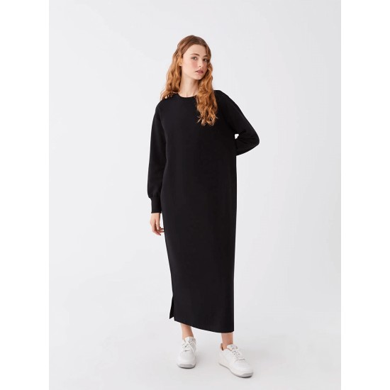 Crew Neck Straight Long Sleeve Women's Dress