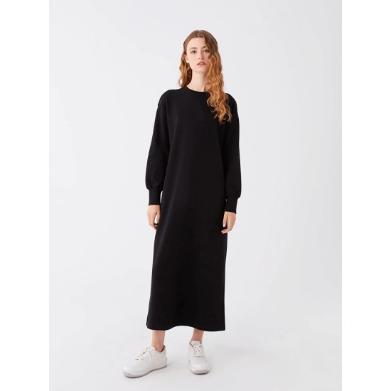 Crew Neck Straight Long Sleeve Women's Dress
