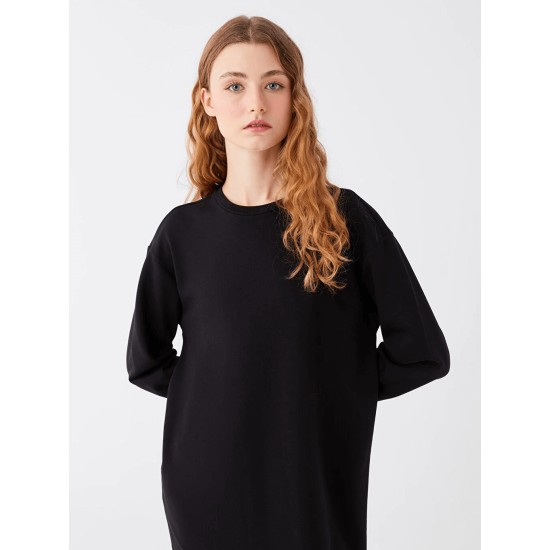 Crew Neck Straight Long Sleeve Women's Dress