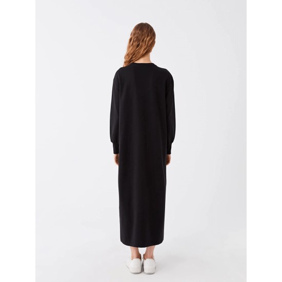 Crew Neck Straight Long Sleeve Women's Dress