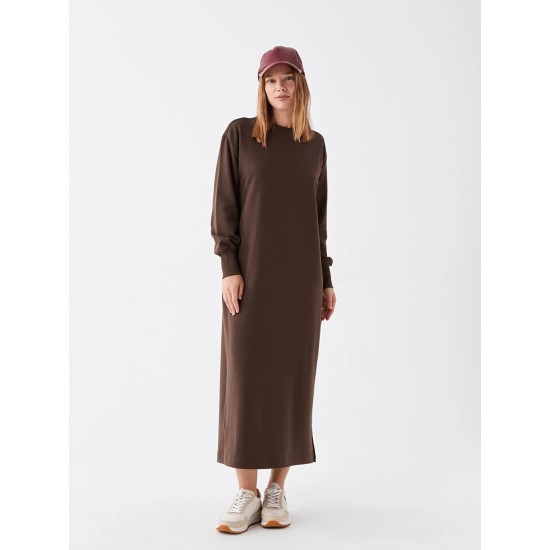 Crew Neck Straight Long Sleeve Women's Dress
